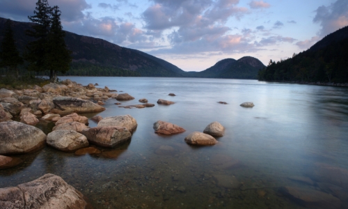 Acadia National Park Maine Jordan Pond Bubble Mountains