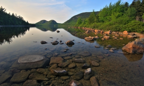 Acadia National Park Maine Jordan Pond Bubble Mountains