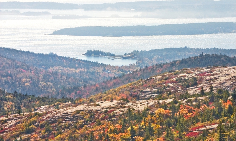 Acadia National Park Maine Cadillac Mountain Fall Foliage