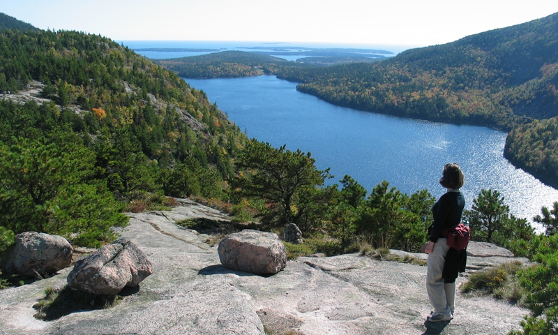 Hiking the North Bubble near Jordan Pond
