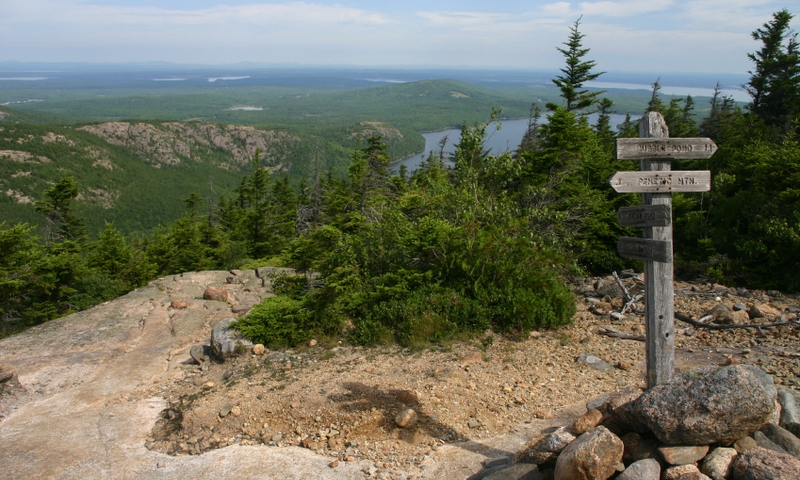 Acadia National Park Maine Pemetic Peak Hiking Trail Summit