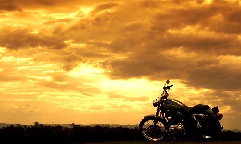 Motorcycle Tour Scenic Drive Sunset