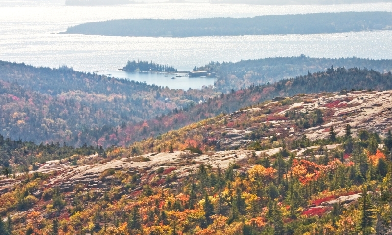 Acadia National Park Maine Cadillac Mountain Fall Foliage