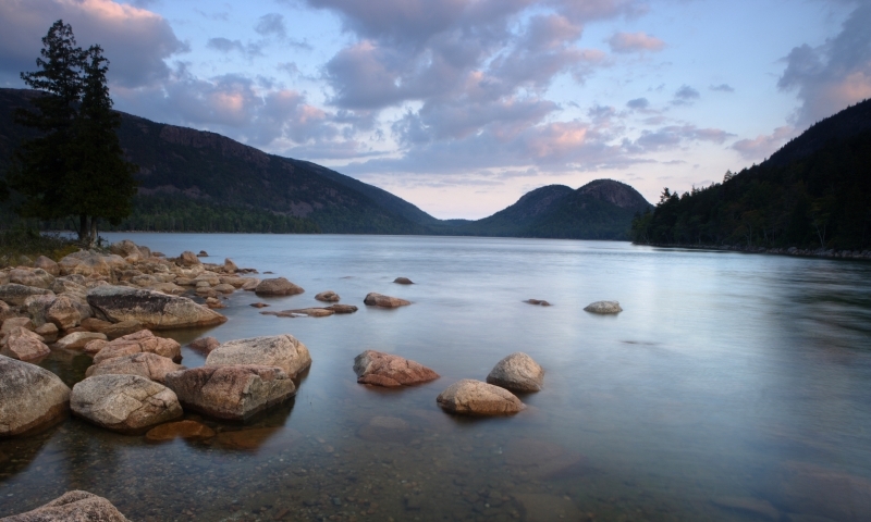 Acadia National Park Maine Jordan Pond Bubble Mountains