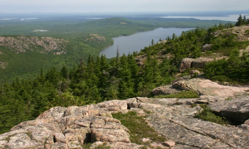 Overlooking Eagle Lake from Pemetic Mountain Summit