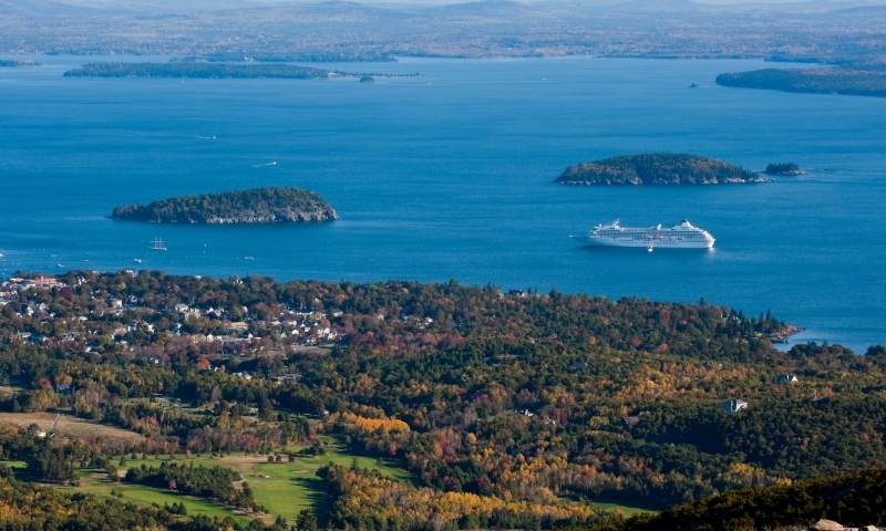 Bar Harbor Maine Marina Cruise Ship Frenchman Bay